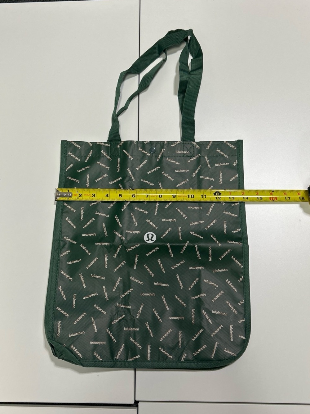 lululemon athletica Dark Green Logo Pattern Tote